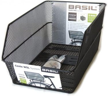 Велосипедний кошик Basil Cento WSL Чорний, 45 x 31 x 22 см Одинарний
