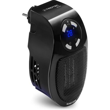 Підключається до мережі вентилятор-обігрівач TROTEC TFC 2 E потужність нагріву 500 Вт міні-керамічний обігрівач, для приміщень площею до 10 м / 25 м, чорний