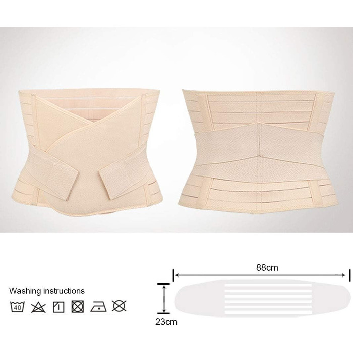 KuKiMa Postpartum Belly Belt Postpartum Support Belly Body Shaper High Elastic Support Corset Tummy Control Recovery Postpartal Corset for Women After Care, Beige, KuKiMa Postpartum Belly Belt Postpartum Support Belly Body Shaper High Elastic Support Cors