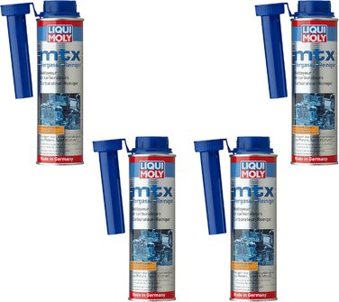 Очищувач карбюратора Liqui Moly 4 шт. mtx 300мл Видаляє відкладення в карбюраторі, клапанах, свічках запалювання і камері згоряння і запобігає утворенню нових Паливна присадка для бензинових двигунів 4 шт. 300 МЛ