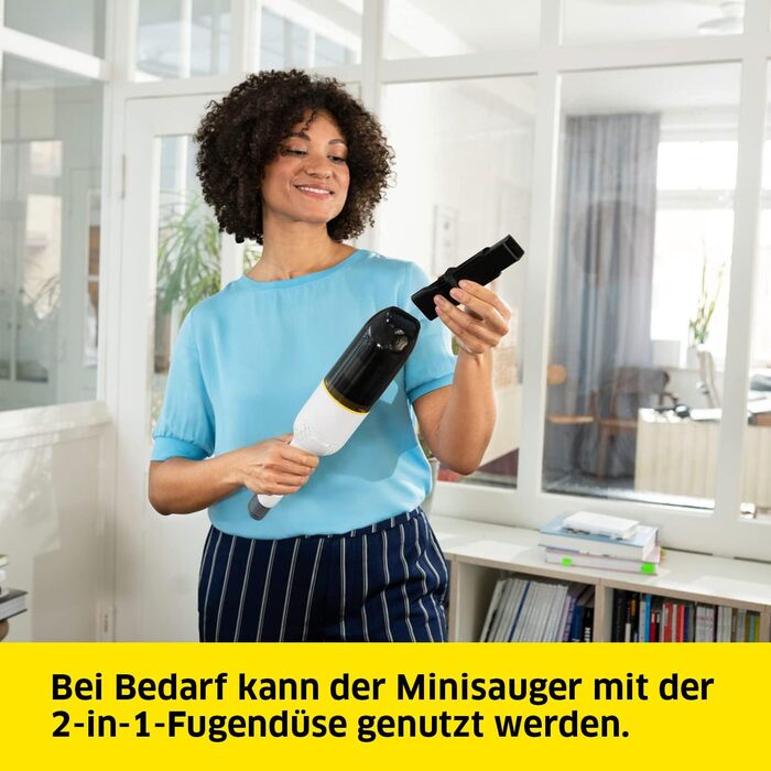 Акумуляторний ручний пилосос Krcher CVH 2-4, компактний і легкий пилосос для швидкого використання, контейнер для пилу 0,15 л, ваг