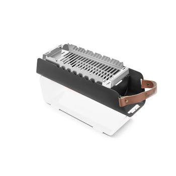 Портативний кемпінговий гриль Fumo M червоного кольору Компактний та розбірний вугільний гриль Легко транспортувати Міцний та практичний для приготування їжі на свіжому повітрі 48x17x11 см (білий)