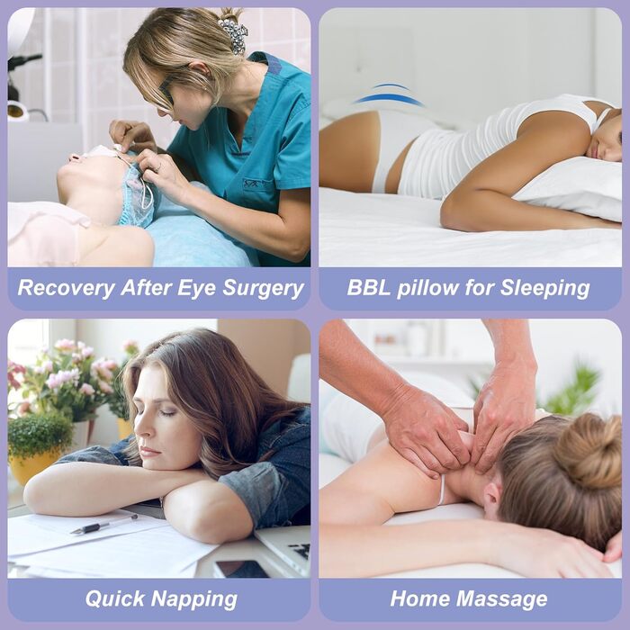 Подушка для обличчя HOMCA для сну, подушка обличчям вниз з отвором для сну на животі після операції на очах, масажний підголівник для домашнього використання, обладнання для відновлення після вітректомії сітківки