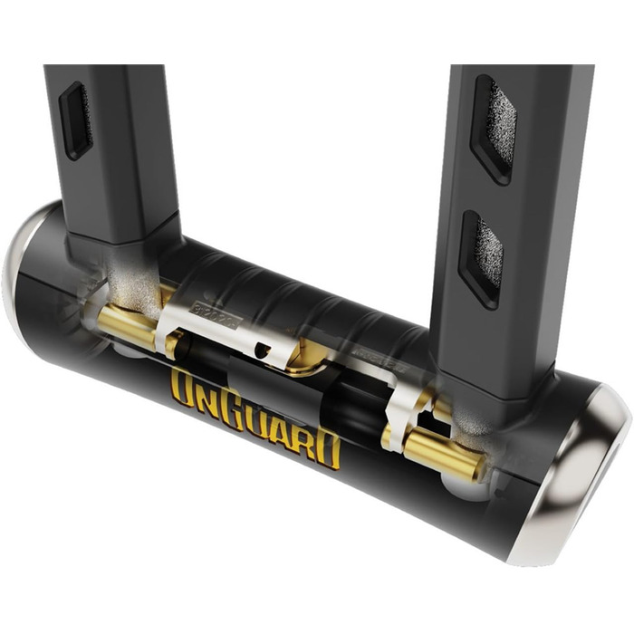 Замок OnGuard RockSolid U-подібний стійкий до кутових шліфувальних машин (8,9 см x 17,5 см) для велосипедів, мотоциклів, мотоспорту скоба 14 мм, механізм блокування X4P, легкий, 5 ключів у комплекті, захист від крадіжки