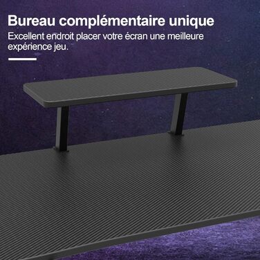 Комп&39ютерний стіл K-frame, ігровий стіл з підставкою для контролера, підсклянник, гачок для навушників, ігровий стіл, ігровий стіл чорного кольору 100x55x90,5 см, офісний комп&39ютерний стіл