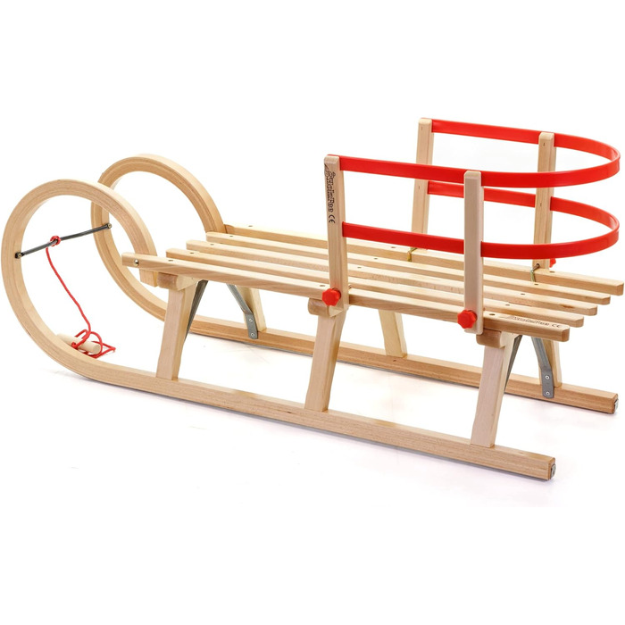 Санки Holzfee Colint Baran 110 RL дерев'яні зі спинкою, 110 см