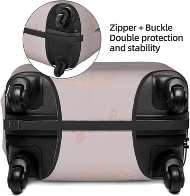 Чохол для валізи з квітковим принтом, рожеве золото, еластичний захист від подряпин, розмір XL