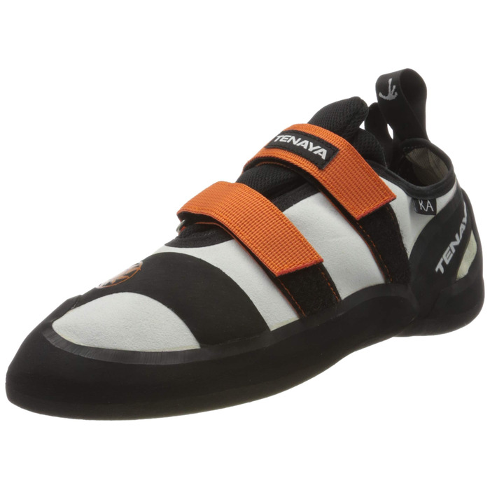 Унісекс скелелазні туфлі Tenaya Ra 9.5 UK біло-помаранчеві