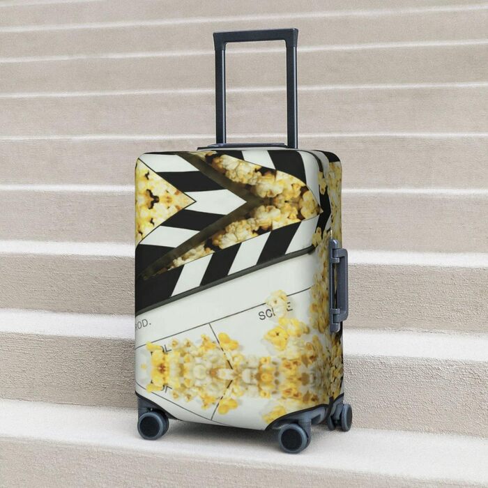 Чохол-рюкзак на багаж, еластичний, що миється, для подорожей та роботи (підходить для валіз розміром 45,7 - 81,3 см), Чорний, Середній