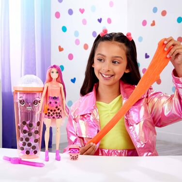Лялька та аксесуари серії Barbie Pop Reveal Bubble Tea, модна лялька з ароматним манго-мочі з домашнім улюбленцем, 8 сюрпризів, вк