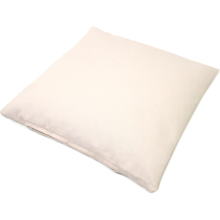 Подушка GIRAFFENLAND з органічного лушпиння спельти 40x40 см, саржева бавовна кремово-білого кольору, з органічним лушпинням спельти, прямий наповнювач
