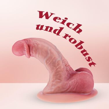 Фалоімітатор Umania, 13 см, діаметр 3,7 см, силіконовий, з присоском