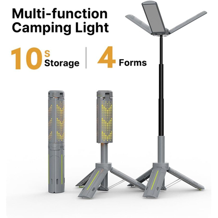 Акумуляторний кемпінговий ліхтар, портативний ліхтарик, телескопічний рибальський ліхтарик, телескопічна лампа