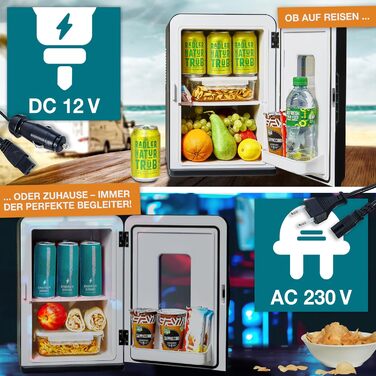 Міні-холодильник TOM 2в1 з функцією охолодження та нагрівання - 15 літрів - Портативні безшумні холодильники - для автомобіля, кем