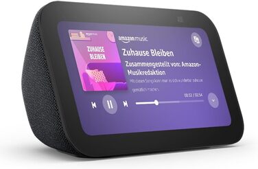 Останнє покоління) Компактний розумний сенсорний екран із Alexa для керування розумним будинком тощо антрацит, 5 (