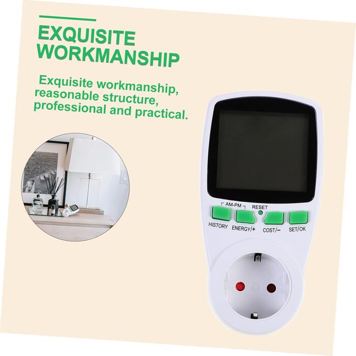 Вимірювальна розетка розетка тестер амперметр енергозберігаюча розетка енергозберігаюча розетка прилади для вимірювання енергії лічильник електроенергії монітор споживання електроенергії монітор вилка пластик