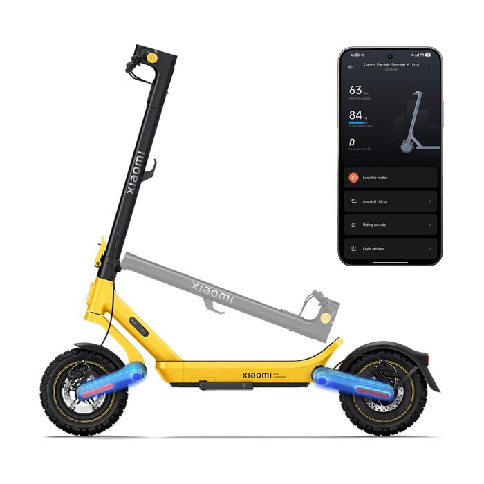 Електросамокат Xiaomi Electric Scooter 6 Serie (Ultra), з дозволом на їзду по дорогах, запас ходу 45-75 км
