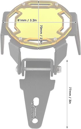 Протектор протитуманних фар для мотоциклів KIMISS, захист протитуманних фар для мотоциклів, захисний чохол для світлодіодної лампи, підходить для R1200GS/R1250GS Adventure LC тощо (жовтий)