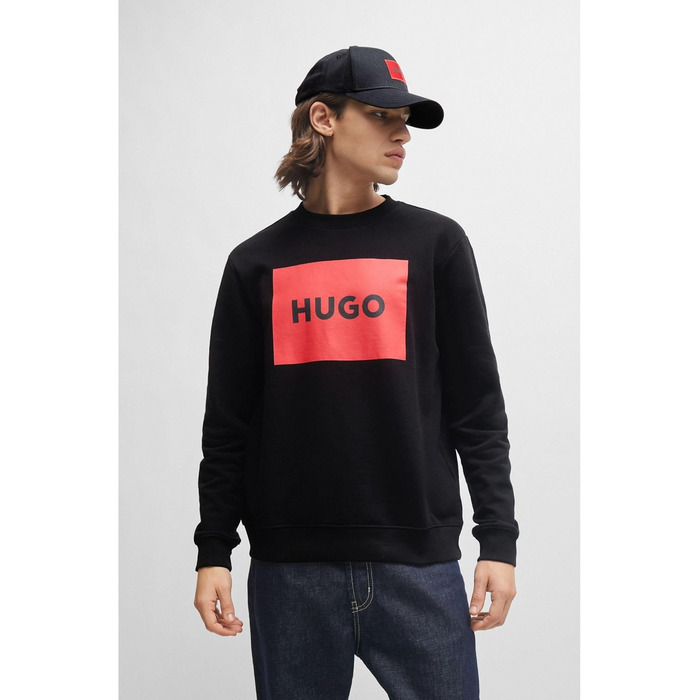 Чоловіча кепка HUGO Men-X 581-RL з бавовняної саржі з червоним логотипом Один розмір Чорний1