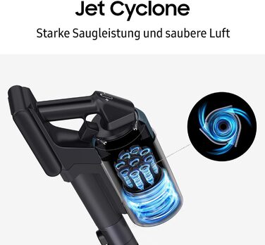 Акумуляторний пилосос Samsung Jet 95 Akku PetPRO, 210 Вт, вкл. запасний акумулятор, автономну зарядну станцію Z-Station та інші ак