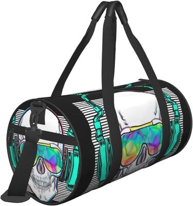 Універсальна спортивна сумка-мішок Музичний Череп, дорожня сумка для чоловіків та жінок