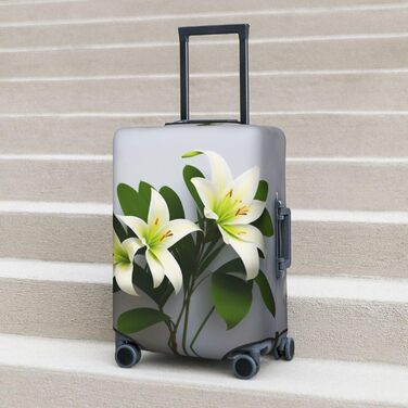 Чохол для валізи Lily Flowers, міцний захист для багажу розміром 45.7-81.3 см, XL, Чорний