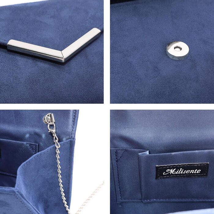 Жіночий клатч Milisente із замшевої вечірньої сумки, маленька сумка через плече, замшевий синій