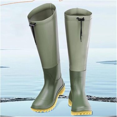 Чоловічі гумові чоботи, довгі, нековзні чоловічі гумові чоботи, легкі водні чоботи, рибальські чоботи з широким носком, гумові чоботи для чоловіків, сірі, розмір ЄС 40