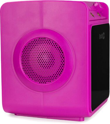 Караоке-машина RockJam 10 Вт, акумуляторна, з двома мікрофонами, рожева