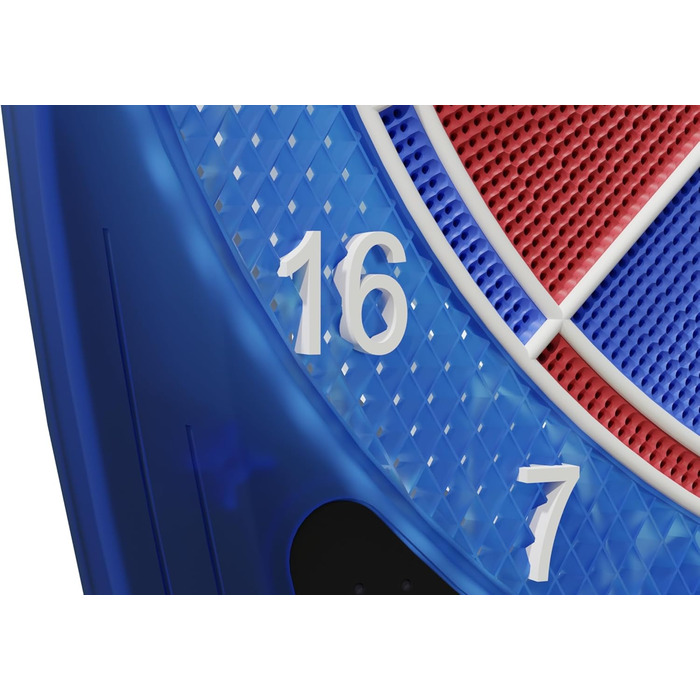 Електронна мішень для дартсу Carromco FLASH-401 Професійна електронна мішень для дартсу з 2-ма лунками та світлодіодним підсвічуванням, для 1-8 гравців, 35 ігор, 584 варіації, синьо-червона, 42 x 3,2 x 46 см, набір електронних дартсу