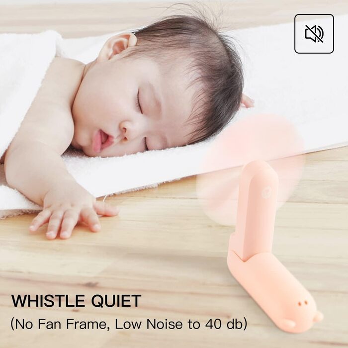 Портативний вентилятор JISULIFE, міні-вентилятор 3 В 1, з батареєю USB Power Bank ємністю 4500 мАг, невеликий вентилятор, працює від акумулятора, макс. 46 годин роботи, портативний вентилятор, функція ліхтарика рожевий