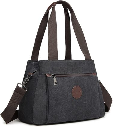 Полотняна сумка Жіноча сумка через плече чорна