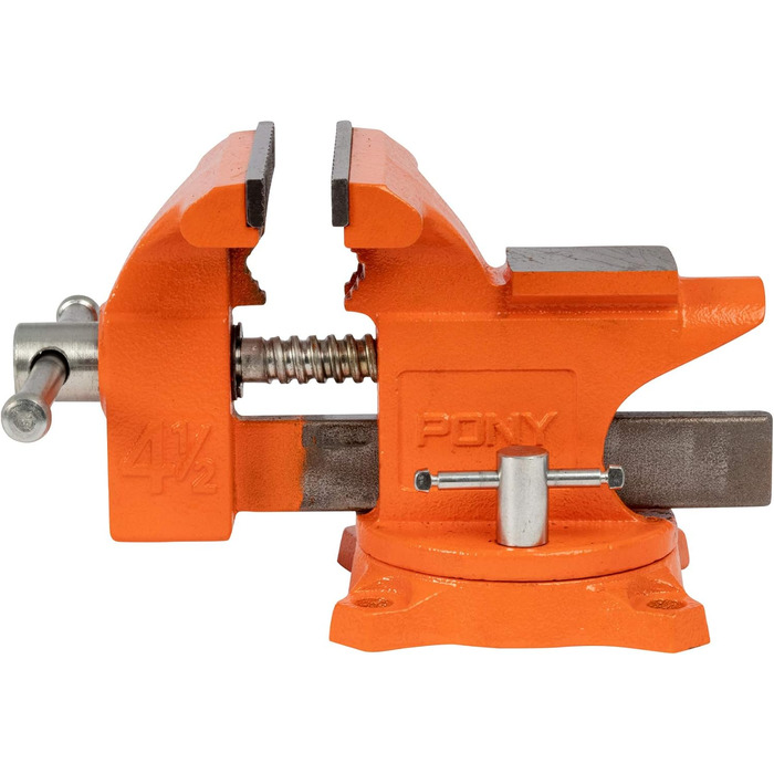 Верстат сріблястий Pony Jorgensen GID-286147 з поворотним основанням, помаранчевий, 11,4 см