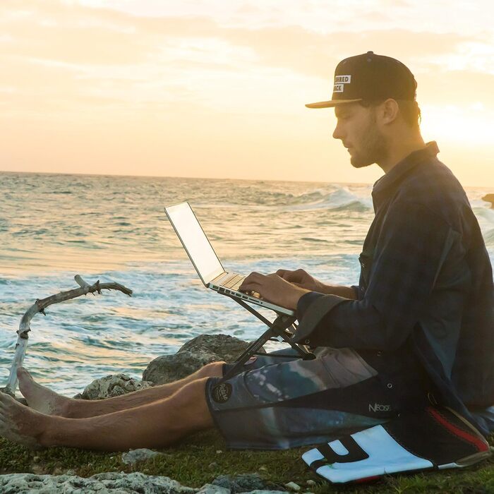 Універсальна підставка для ноутбука з регульованою висотою - складана підставка для ноутбуків 13, 15, 17 дюймів - мобільна підставка для Apple MacBook Pro Air, ноутбуків - тримач для ноутбука, підставка під ноутбук