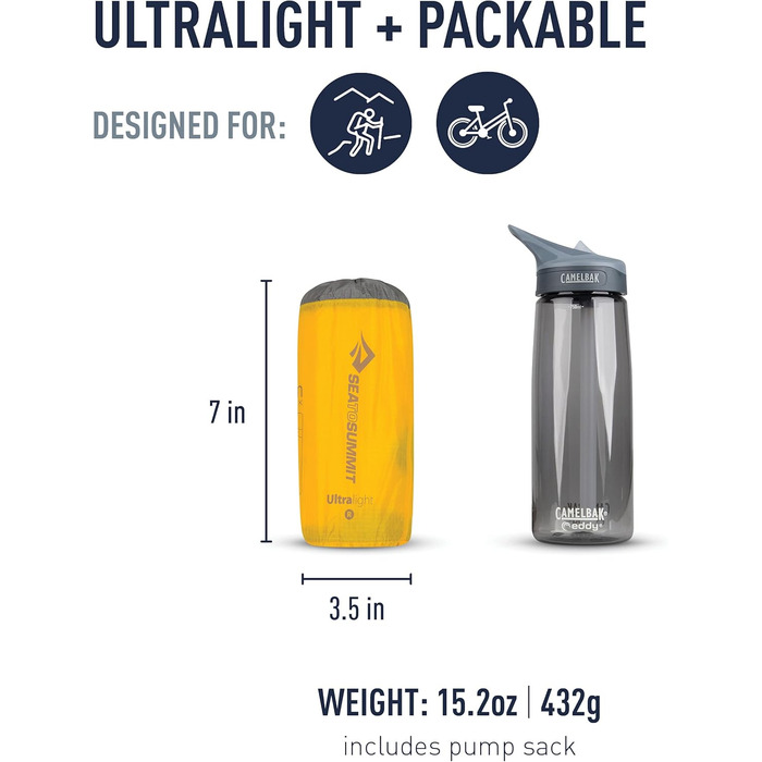 Надувний матрац Sea to Summit 243890, жовтий, один розмір, звичайний