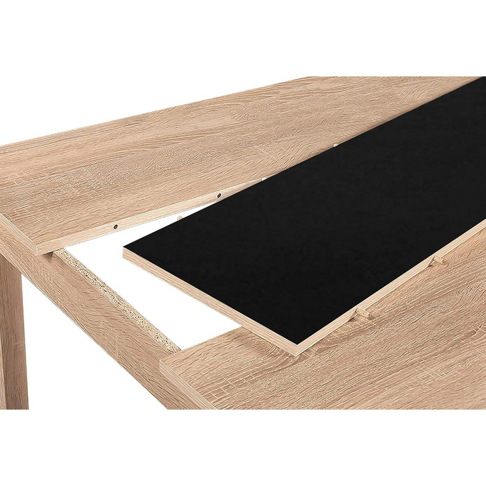 Обідній стіл byLIVING Nori/Сучасний кухонний стіл під дуб/Двосторонній висувний стіл чорного або білого кольору/Великий стіл / 160 x 90, В 75 см 160 x 90, В 75 см Коричневий