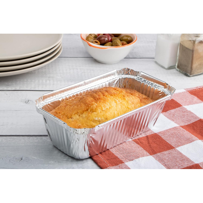Алюмінієвих лотків, 1400 мл, одноразові лотки з кришками для транспортування, заморожування та приготування їжі, 100