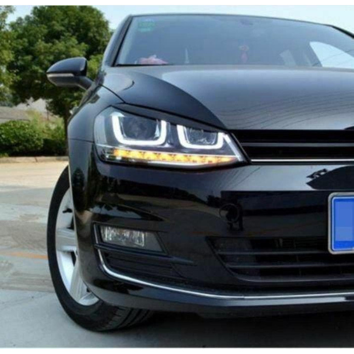 Набір чохлів для фар Пристріт для VW GOLF 7 Чохол для фар Спойлер Чохол Повіки чорні