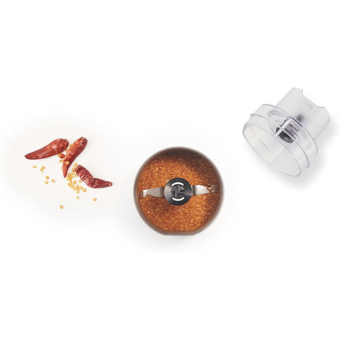 Насадка для кавомолки та спецій Braun MQ 60 аксесуар EasyClick для ручного блендера Braun MQ 3 та MQ 5, подрібнювач ємністю 350 мл, нержавіюча сталь