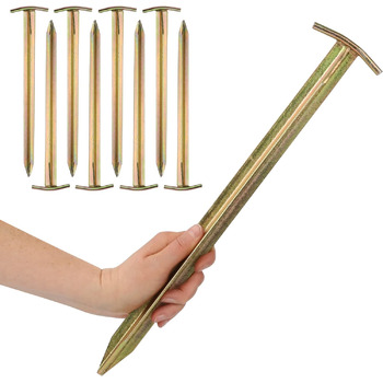 Ваш GEAR 8 x Кілочок для намету TT 400 Набір сталевих кілочків Т-подібного профілю 400 x 80/25 x 20 мм