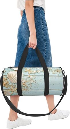 Спортивна сумка, дорожня сумка, пляжна палатка, морська колекція, вінтажний стиль, бохо-принт, сумка для ночівлі, чорний колір, універсальний розмір, сумка для подорожей