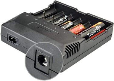 Універсальний зарядний пристрій TrustFire TR-012 - інтелектуальний зарядний пристрій з 6 зарядними відсіками для кількох акумуляторів, що перезаряджаються, літій-іонних акумуляторів 3.7V 18650 14500 18350 16340 10440