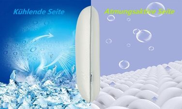 Дитяча подушка SIKAINI - Охолоджуюча тканина з принтом ведмедя, Піна з ефектом пам'яті, Ергономічний дизайн, Дихаюча, Ідеально під