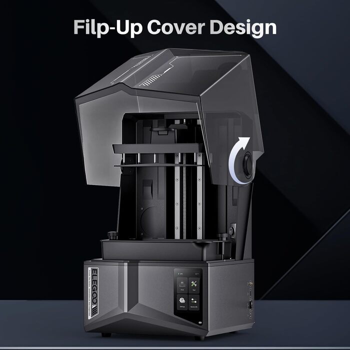 Принтер, 12K Mono LCD, висока швидкість друку 150 мм/год, нахил, камера AI, автоматичне вирівнювання, передача Wi-Fi, кришка Filp-