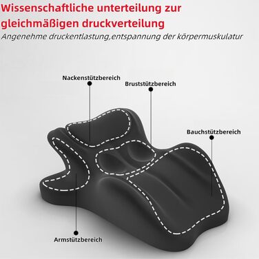 Подушка для пар, подушка Sweet Spot, кут нахилу 27 для ідеального положення, ергономічна підтримка постави для хребта та багатофункціональна подушка для ліжка, ідеально підходить для сидіння та лежання (чорна)