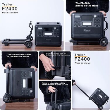 Портативна електростанція FOSSiBOT F2400 2400W 2048Wh, сонячний генератор LiFePO4, балконна електростанція швидкої зарядки 1,5 год