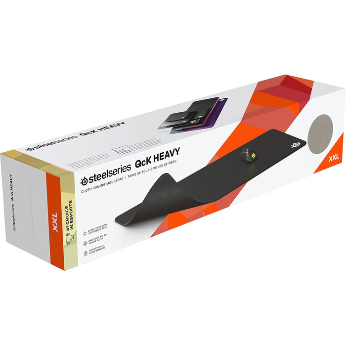 Ігровий килимок для миші - тканинний - гумова підкладка - чорний (900 мм x 400 мм)