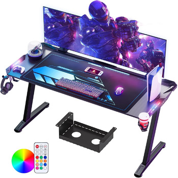 Ігровий стіл Storeo Imp, 160 x 70 x 80 см, МДФ / сталь / вуглецеве волокно, чорний