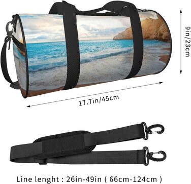 Спортивна сумка для подорожей, пляжна сумка з тропічним дизайном, швидке друкування малюнка, чорна, універсальний розмір