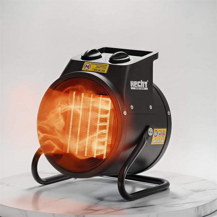 Керамічний радіатор HECHT (НОВИНКА) Портативні обігрівачі потужністю 2000 Вт або 3000 Вт Термостат Захист від перегріву Гіпоалергенний Тихий Електричний радіатор, наприклад, для вітальні, ванної кімнати, офісу. Тепловентиляторний обігрівач потужністю 3000